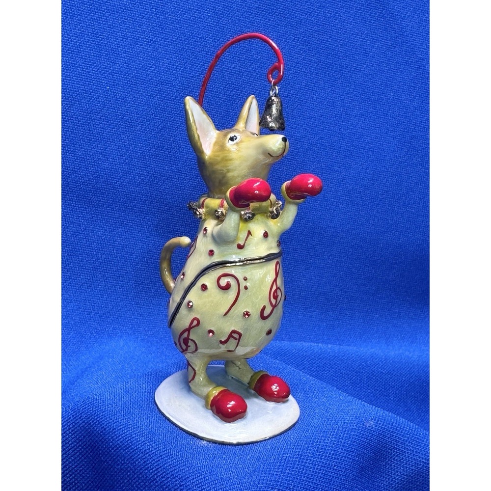 Dept 56 Krinkles by Patience Brewster Chihuahua Jeweled Trinket Box VTG Retired